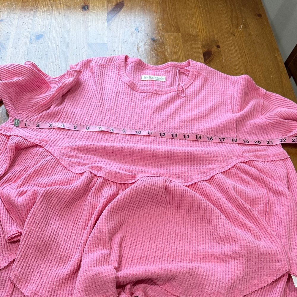 Free People we the Free Pink Carnation Babydoll Top - Picture 9 of 10